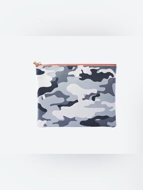 Grey Camo Toiletry Pouch with Contrast Zip